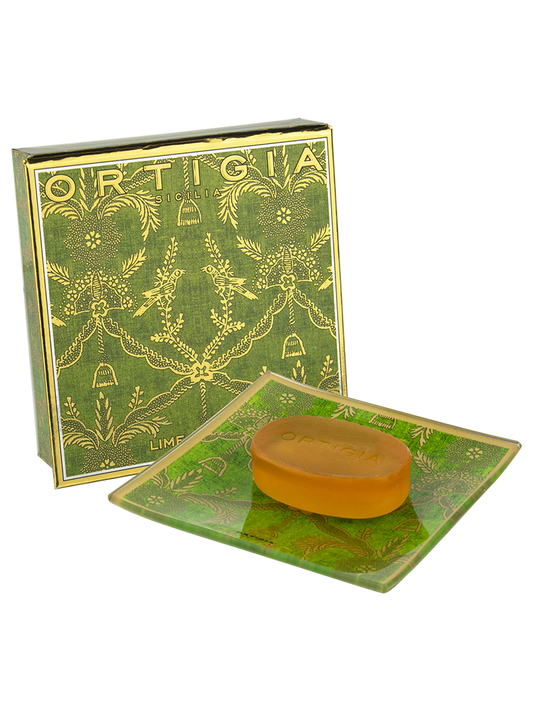 ORTIGIA-Lime Di Sicilia Piattino Vetro con Sapone